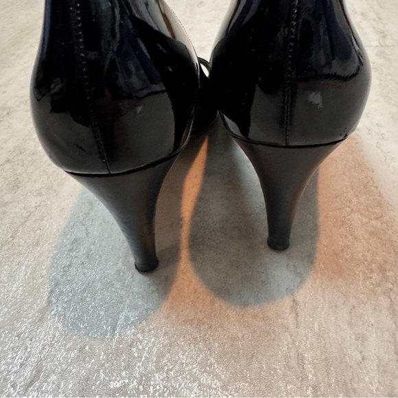 Via Spiga open toe heels black leather pump - Picture 9 of 14